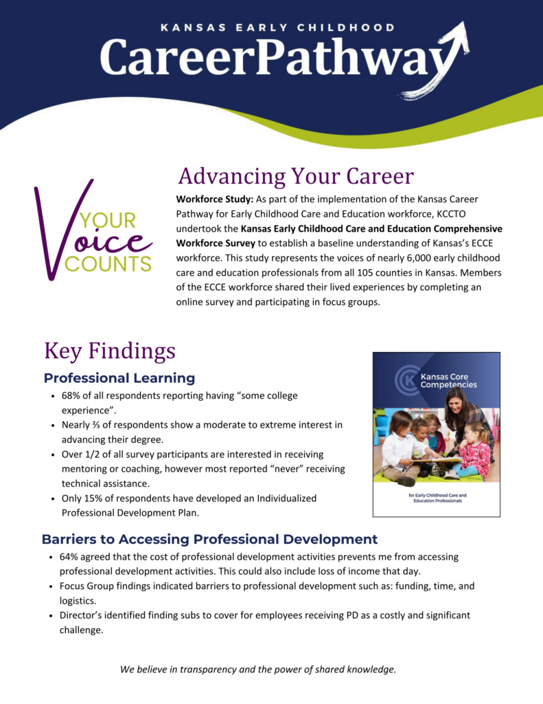 Image of first page of the Advance Your Career "Your Voice Counts" Report #2.